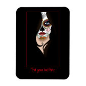 Magnet Flexible Rosa Sugar Skull Portrait (Vertical)
