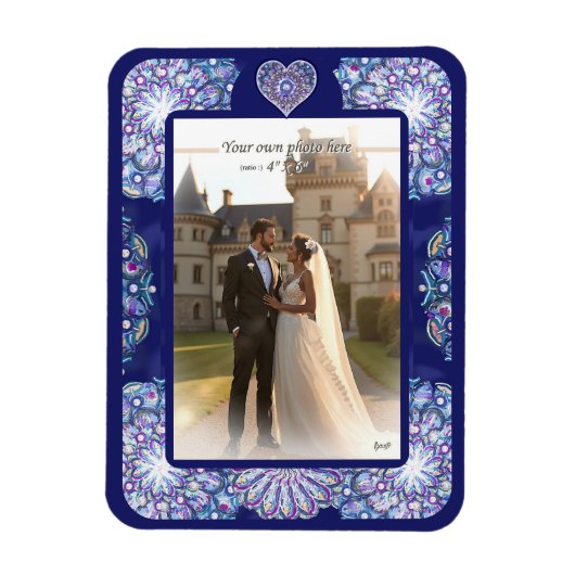 Magnet Flexible Rosace bleue (Vertical)