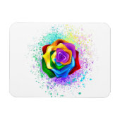 Magnet Flexible Rose arc-en-ciel colorée (Horizontal)