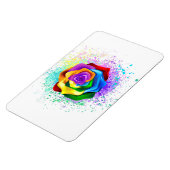 Magnet Flexible Rose arc-en-ciel colorée (Côté Gauche)