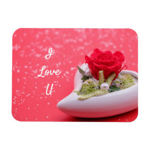 Magnet Flexible Rose au coeur