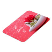 Magnet Flexible Rose au coeur (Côté Gauche)