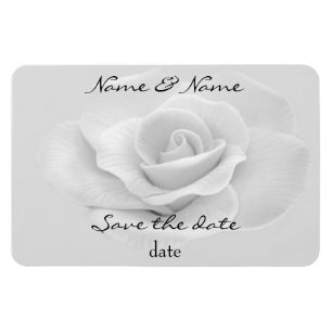 Magnet Flexible rose blanche enregistrer l'aimant de date