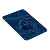 Magnet Flexible rose bleu velouté (Côté Droit)