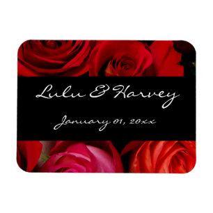 Magnet Flexible Rose Bouquet Mariage personnel