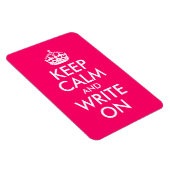 Magnet Flexible Rose clair Gardez le calme et écrivez sur (Côté Droit)