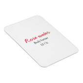 Magnet Flexible Rose corps beurre ajouter votre nom de texte poids (Côté Droit)