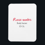 Magnet Flexible Rose corps beurre ajouter votre nom de texte poids<br><div class="desc">Conception</div>