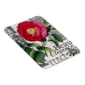 Magnet Flexible Rose Damask Joli Floral Antique (Côté Droit)