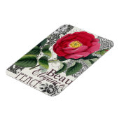 Magnet Flexible Rose Damask Joli Floral Antique (Côté Gauche)