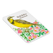 Magnet Flexible Rose des Prairies sauvages Meadowlark Dakota du No (Côté Droit)