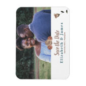 Magnet Flexible Rose Dusty, Roses beiges Sauvez l'aimant de date (Vertical)