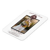 Magnet Flexible Rose Dusty Seal photo mariage Enregistrer la date (Côté Gauche)