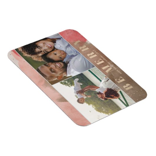 Magnet Flexible Rose et or Soyez joyeux Abstrait photo multiple (Côté Droit)