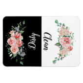 Magnet Flexible Rose Floral Propre / Lave-vaisselle sale (Horizontal)