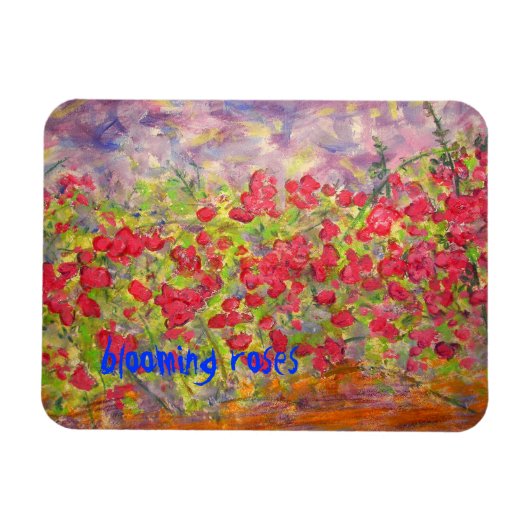 Magnet Flexible rose florissant (Horizontal)