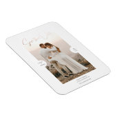 Magnet Flexible Rose Gold Foil Effect Script Enregistrer la carte  (Côté Droit)