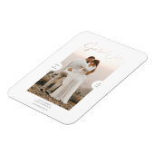 Magnet Flexible Rose Gold Foil Effect Script Enregistrer la carte  (Côté Gauche)