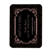 Magnet Flexible Rose Gold Gatsby Anniversaire Save The Date (Vertical)