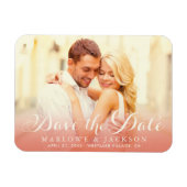 Magnet Flexible Rose Gold Script superposition photo Enregistrer l (Horizontal)