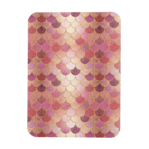 Magnet Flexible Rose Gold Shimmer Mermaid Échelle Motif