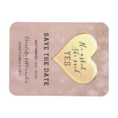 Magnet Flexible Rose Gold Wedding Save The Date Invite (Horizontal)