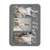 Magnet Flexible Rose Gold Whimsical Script Photo Graduation (Vertical)