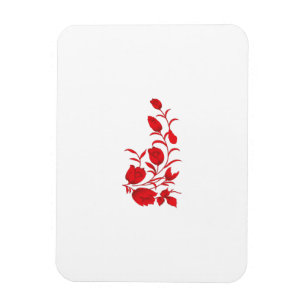 Magnet Flexible Rose Madder, design floral Thunderbird