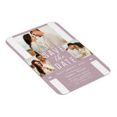 Magnet Flexible Rose moderne Dusty rose Enregistrer la date Mariag (Côté Droit)