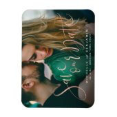 Magnet Flexible Rose or script photo mariage enregistrer la date (Vertical)