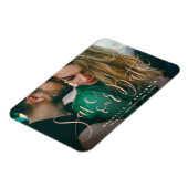 Magnet Flexible Rose or script photo mariage enregistrer la date (Côté Gauche)