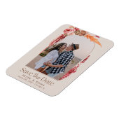 Magnet Flexible Rose pâle | Boho Save the Date Pampas Grass Photo (Côté Gauche)