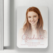 Magnet Flexible rose photo 2025 Superposition de script Grad Faire
