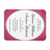 Magnet Flexible Rose Pink flexible Faire-part de mariage à aimants (Horizontal)