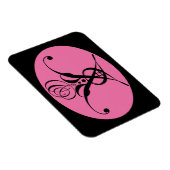 Magnet Flexible Rose rétro rose et noir (Côté Droit)