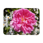 Magnet Flexible Rose rose Rose Fleurs florales Anniversaire (Horizontal)