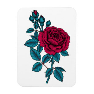 Magnet Flexible Rose rouge