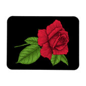 Magnet Flexible Rose rouge 2 (Horizontal)