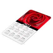 Magnet Flexible Rose rouge 2023 | Calendrier floral (Côté Gauche)