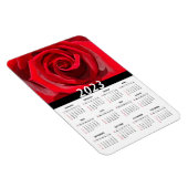 Magnet Flexible Rose rouge 2023 | Calendrier floral (Côté Droit)