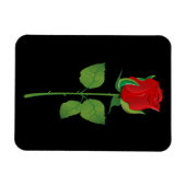 Magnet Flexible Rose rouge à longue tige (Horizontal)