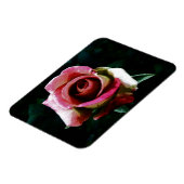 Magnet Flexible Rose rouge peinte à l'huile (Côté Gauche)