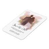 Magnet Flexible Rose Simple Élégant Script Moderne Aquarelle Photo (Côté Gauche)