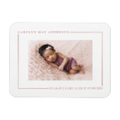 Magnet Flexible Rose tout simplement chic Faire-part de naissance  (Horizontal)