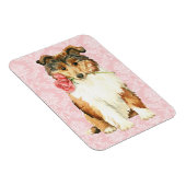 Magnet Flexible Rose Valentine Collie (Côté Droit)