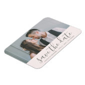 Magnet Flexible Rose vif Enregistrer la date Mariage photo (Côté Gauche)
