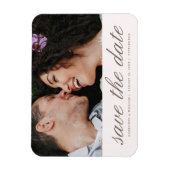 Magnet Flexible Rose vif Enregistrer la date Mariage photo (Vertical)