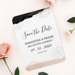 Magnet Flexible Rose vif moderne Enregistrer la date