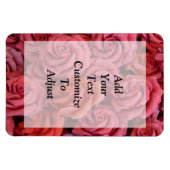 Magnet Flexible Roses à fleurs roses (Horizontal)