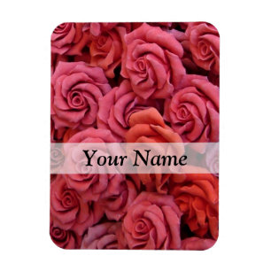 Magnet Flexible Roses à fleurs roses